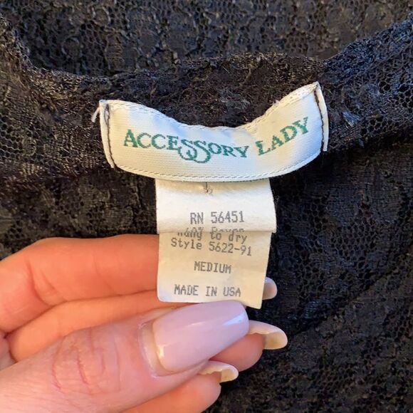 Black Floral Lace Shirt  - Picture 7 of 7